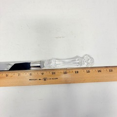 Fostoria Cake Knife Lead Crystal Handle Stainless Steel Blade Size 13 1/4″