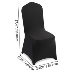 Uimoso 100PCS Black Stretch Spandex Chair Covers for Events Weddings, and Dining