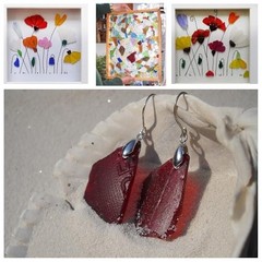 Tumbled Sea Glass Frosted Flat Seaglass Pieces for Party 40 OZ Wine Red