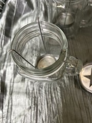 Mason Jars Lantern Tealight Holder with Wire Metal Tray Rustic Farmhouse Style