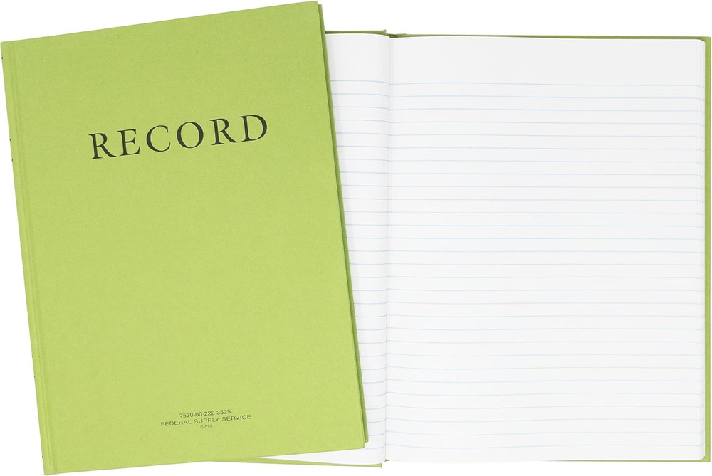 Green Military Log Book, 8” X 10.5” – 192 Pages, Record Book for Record Keeping,