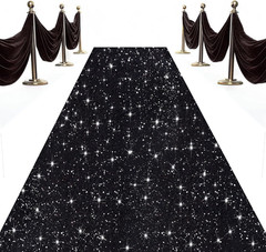 Black Aisle Runner for Wedding Ceremony 2FTx15FT Sequin Aisle Runner Wedding …