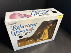 Reluctant Groom Humorous Cake Topper Bride Dragging Reluctant Groom Accoutrement