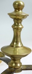 Brass Candle Holder Maitland Smith Candelabra Triple Taper Table Top Drip Pans