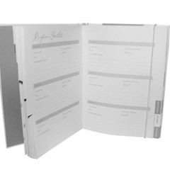 Wedding Planner Diary Organiser Book White Cover with Silver Wording