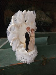 Vintage -1980 Coast Novelty – Made in New Zealand- Wedding Cake Topper w/ Heart