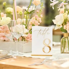Wedding Table Numbers 3D Gold Mirror Table Numbers Wedding Table Decor