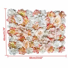 5PCS Artificial Silk Flower Wall Panel Floral Backdrop Party Wedding Decoration.
