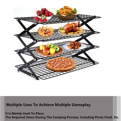 4-Tier Baking Cookie Cake Display Rack Cooling Shelf Gourmet Food Storage Holder