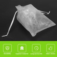 50 Pieces 4 by 6 Inch Organza Gift Bags Drawstring Jewelry Pouches Wedding9934