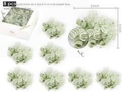 Green Bows for Gift Wrapping Gift Bows x 8 Counts Self 5 inch Sage Green