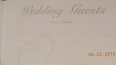 NIP Silver/Gold HEART WEDDING GUEST BOOK in WHITE 32 Double Sided Pages NO PEN!