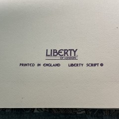Liberty Of London Cloth &Leather Guest Book: Liberty Hera Peacock Fabric MINT