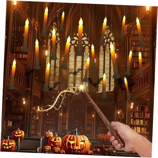 Batteries Included Floating Candles with Wand Remote, with Wand & Batteries