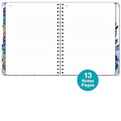 HARDCOVER Academic Year 2026-2027 Planner: 14 Months (May 8.5″ x 11″ Blue Bloom