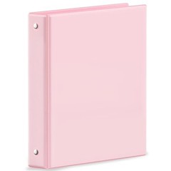3 Ring Binder 1 Pack, Holds 175 Sheets of Letter Paper, Clear View 1 Inch Pink