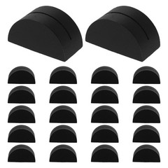 24Pcs Elegant Wood Wedding Place Card Holders Black Semi Circle Table Sign Clips