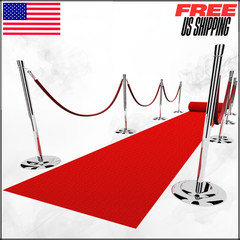 Red Carpet Runner For Party Hollywood Event Aisle Wedding Movie Decor 2.6×15′