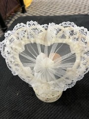 Vintage Porcelain Bride And Groom Wedding Cake Topper 1990’s-small crack bottom