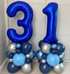 13 Number Balloons Giant 13 or 31 Balloons Navy 40 Inch Navy Blue Navy Blue 13