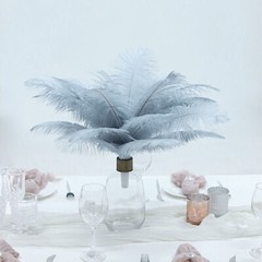 12 pcs 13-15″ long Dusty Blue Genuine Ostrich FEATHERS Wedding Party