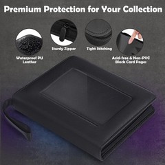 Jumbo Card Binder with Display Window – Oversized Card Storage Album, Fits