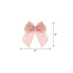 150Pcs Mini Ribbon Bows 17″ Mini Fabric Satin Ribbon Gift Flower Bows Pale Mauve