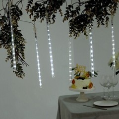 96″ long Clear Meteor Rain Sequence LED Lights – Wedding Party Backdrops Sale