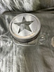Mason Jars Lantern Tealight Holder with Wire Metal Tray Rustic Farmhouse Style