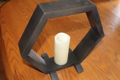 Solid wood table centerpiece.