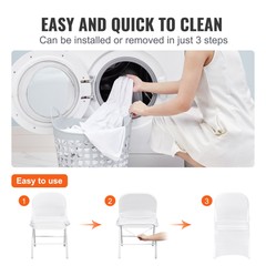 SIHAO 100PCS Stretch Spandex Folding Chair Covers Use For Wedding Party Dining