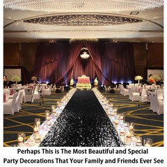 Shinybeauty Aisle Runner Outdoor Wedding Aisle Runner For Wedding Sequin Aisle