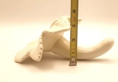 Vtg Epergne Wedding Bouquet Holder White Ceramic Floral Bridal Flower Vase *PICS