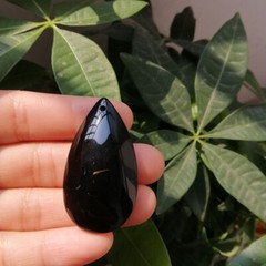 20Pcs Black 47mm Crystal Smooth Drop Pendant Chandelier Prisms Lamp Parts