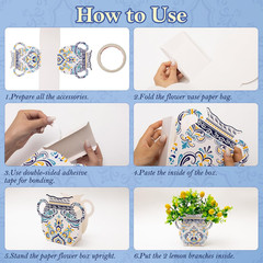 18 PCS Amalfi Coast Party Decorations, 6 Blue Tiles Lemon Table Centerpiece