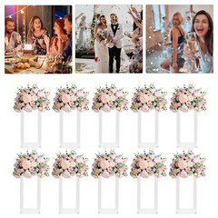 Acrylic Wedding Flower Stand, Sturdy and Durable, 17.64 lbs Load Bearing, Clear