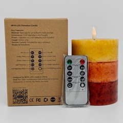 Thanksgiving Flameless Candles with Remote Red Thanksgiving Decor Fall Flame