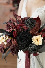 Ling’s Moment Pink Wedding Bouquets for Bride, Dusty Rose and Mauve Bridal Bo…