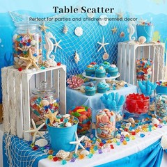 150PCS Multicolored Acrylic Fake Gems, Crushed Ice Rocks Pirate Treasure Jewe…