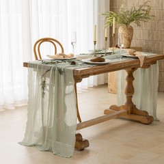 Keketoarrange Sage Green Table Runner 35″x120″(Pack of 1),