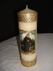 2-NEW Will & Baumer 06370 8″x 2.5″ St Peregrine Candle Set.