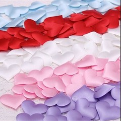 Pkg of 100 Small Satiny Fabric Hearts 7/8″ (22mm) Bed Confetti Decorations #11