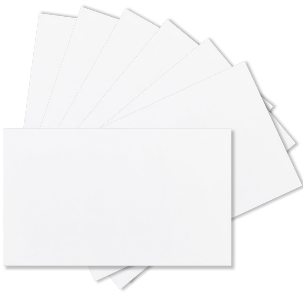 100 Pack 3×5 Index Cards Blank Note Cards, 250 GSM/92 lb Thick White Cardstoc…