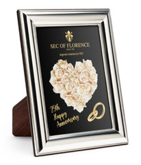 10×8″ Solid 925 Sterling Silver Photo Frame 25th Wedding 7306/20×30*H25*CB*USA