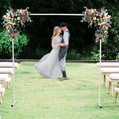 Square Wedding Arch hanging Flower White Metal Stand for Wedding Ceremony party