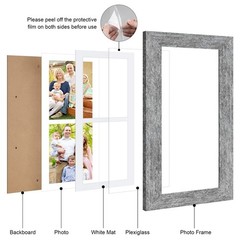 6×15 Picture Frame Display 2 opening 5X7 Double Picture Frame Collage,Multi P…