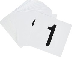 Lightweight 4-Inch Table Number Cards 1-100 – Bold Black on White Design
