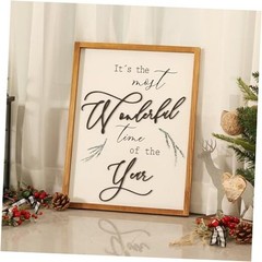 Framed It’s The Most Wonderful Time of The Year Wall Decor 16″L x 12″W Brown