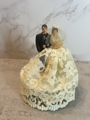 Vtg 1940s 1950s Wedding Cake Topper