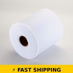 Miegecha 6″ x 100 Yards Tulle Roll – White Fabric for Crafts